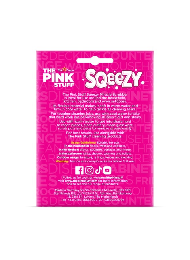 PINK STUFF The Miracle Sqeezy Dual Sided Sponge & Scrubber - Image 2